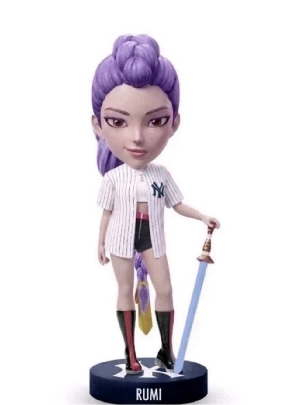 Netflix Kpop Demon Hunters Rumi Limited Edition New York Yankee Bobblehead